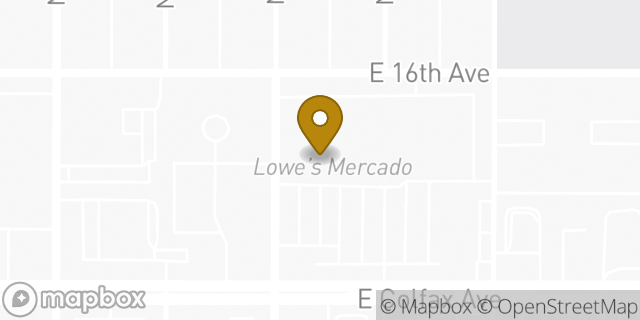 Map showing the location of Amazon Locker - Unies in Aurora, CO 80010