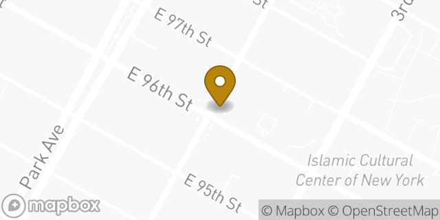 Map showing the location of Starbucks in New York, NY 10029