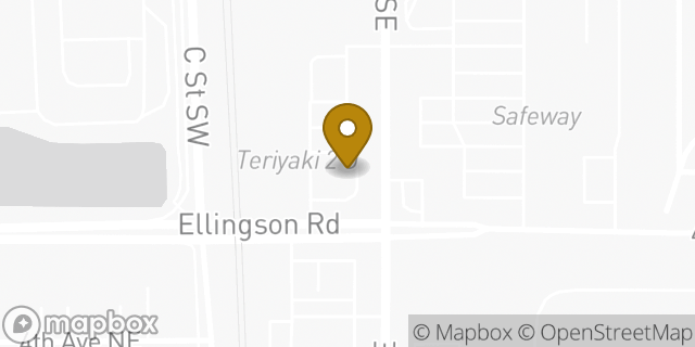 Map showing the location of Starbucks in Auburn, WA 98002