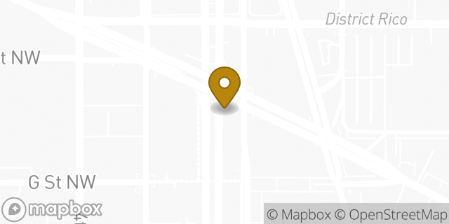 Map showing the location of WeWork 200 Massachusetts Ave NW in Washington, DC 20001