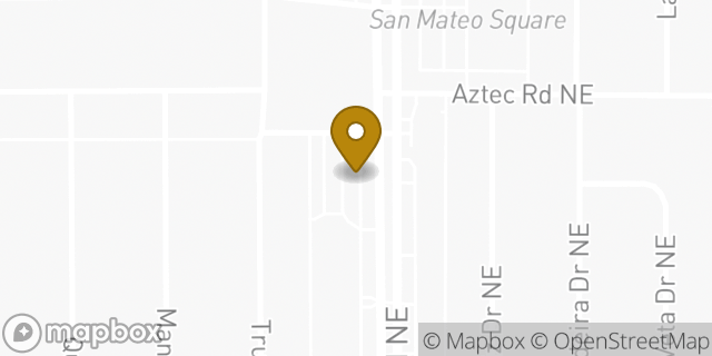Map showing the location of The UPS Store in Albuquerque, NM 87110
