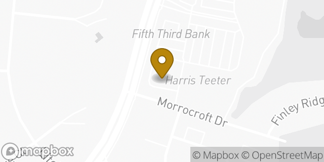 Map showing the location of Starbucks in Raleigh, NC 27615