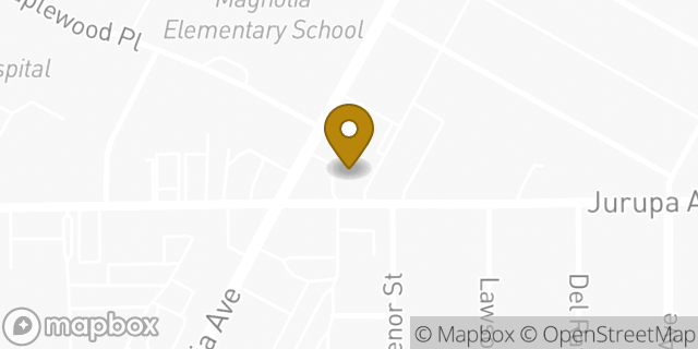 Map showing the location of Amazon Locker - Glider in Riverside, CA 92506