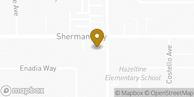 Map showing the location of Amazon Locker - Mina in Van Nuys, CA 91405