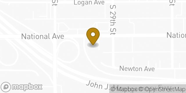 Map showing the location of AutoZone in San Diego, CA 92113