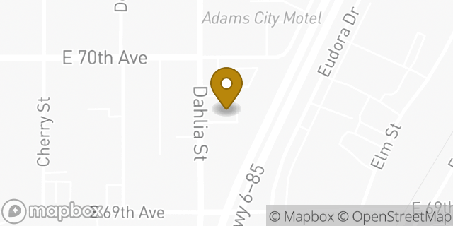 Map showing the location of ATM 7ELEVEN-FCTI in Commerce City, CO