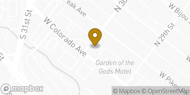 Map showing the location of Subway in Colorado Springs, CO 80904