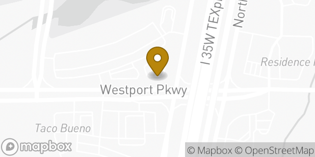 Map showing the location of Starbucks in Fort Worth, TX 76177