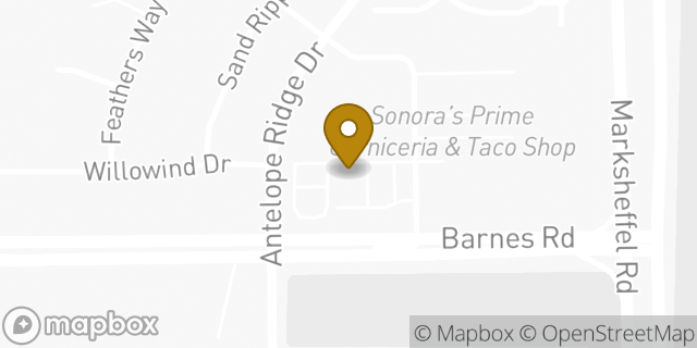 Map showing the location of Amazon Locker - Corcovado in Colorado Springs, CO 80922
