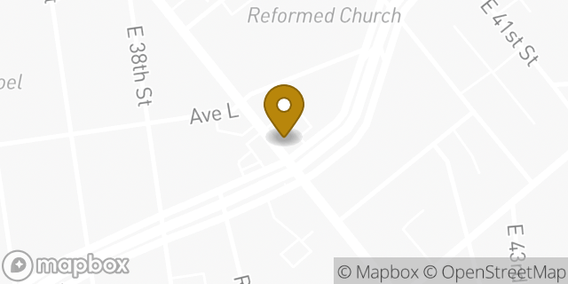 Map showing the location of Starbucks in Brooklyn, NY 11210