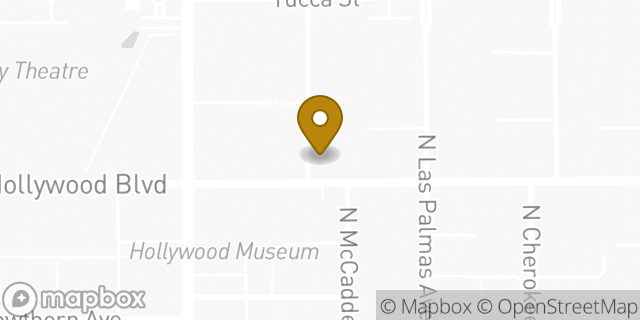 Map showing the location of Starbucks in Los Angeles, CA 90028
