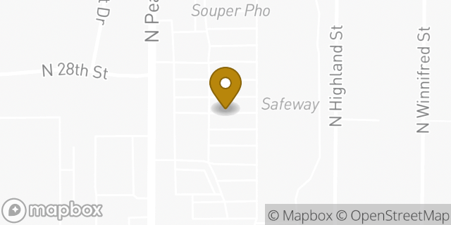 Map showing the location of Starbucks in Tacoma, WA 98406