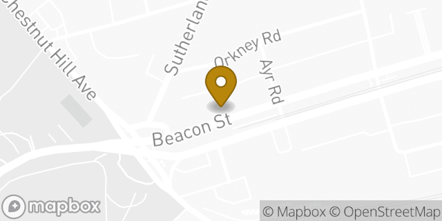 Map showing the location of Chipotle Mexican Grill in Brighton, MA 02135