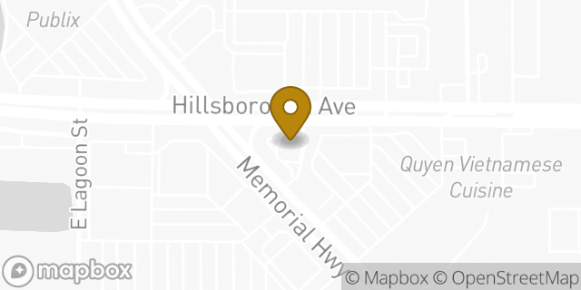 Map showing the location of Starbucks in Tampa, FL 33615