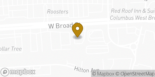 Map showing the location of Avis Rent A Car in Columbus, OH 43228
