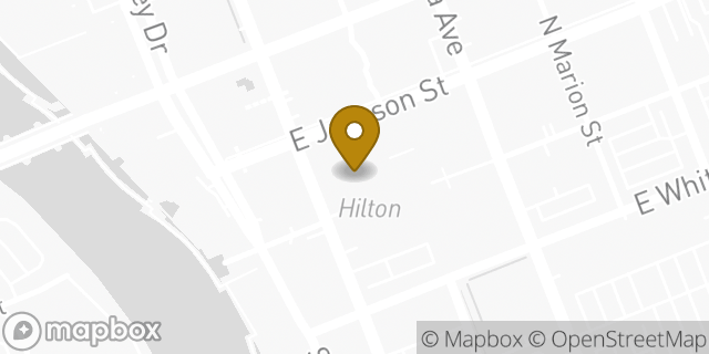 Map showing the location of Starbucks in Tampa, FL 33602