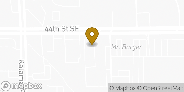 Map showing the location of McDonald's in Kentwood, MI 49508