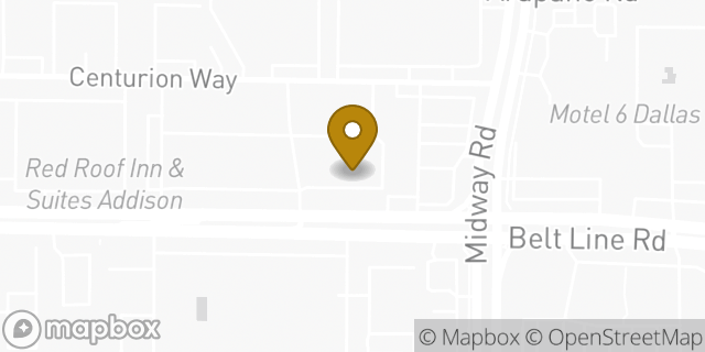 Map showing the location of The UPS Store in Addison, TX 75001