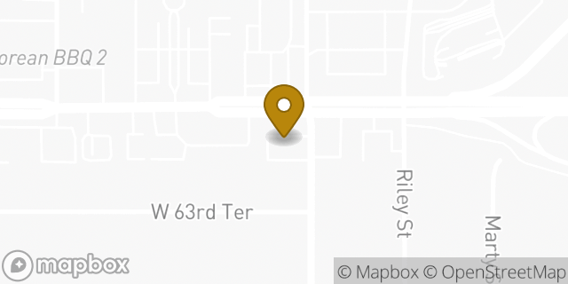 Map showing the location of Budget Car Rental in Overland Park, KS 66202