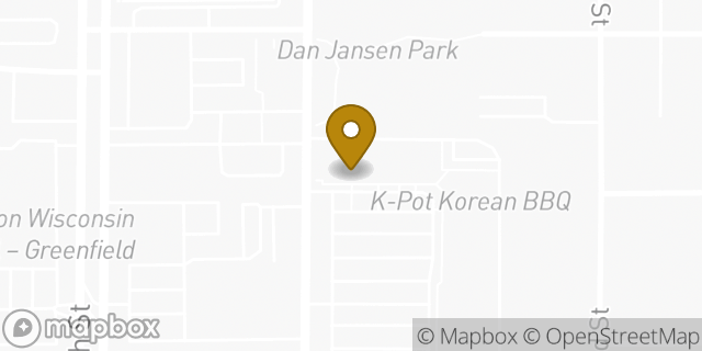 Map showing the location of LensCrafters in Greenfield, WI 53220