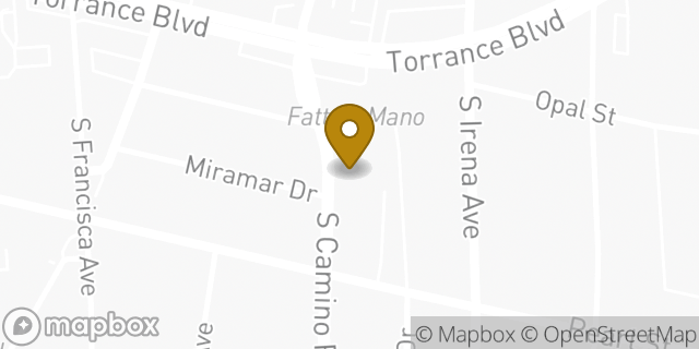 Map showing the location of American Legion South Bay in Redondo Beach, CA 90277