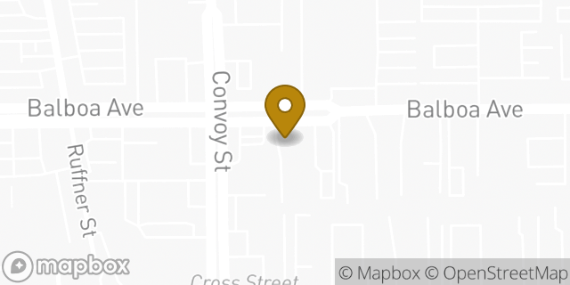 Map showing the location of Avis in San Diego, CA 92111
