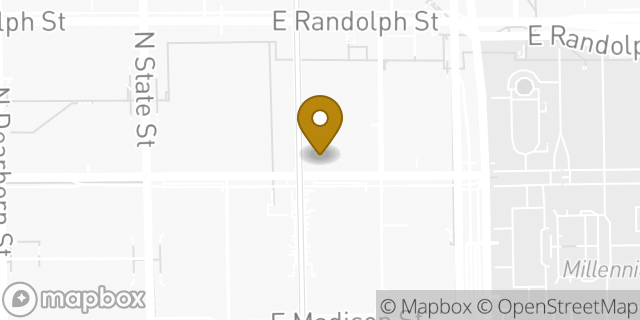 Map showing the location of Staples in Chicago, IL 60602