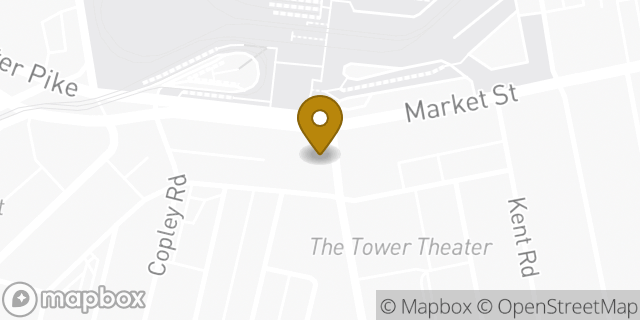 Map showing the location of Bank of America in Upper Darby, PA 19082