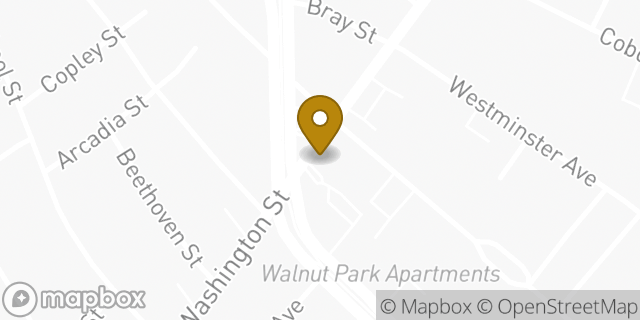 Map showing the location of Amazon Locker - Naga in Roxbury, MA