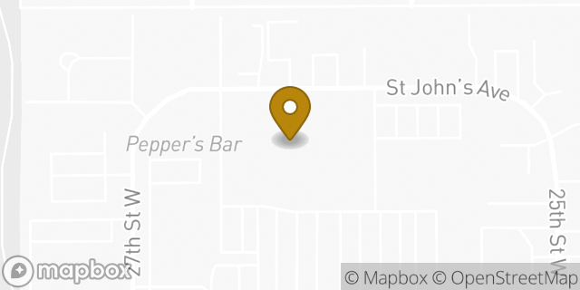 Map showing the location of Starbucks Coffee Company in Billings, MT 59102