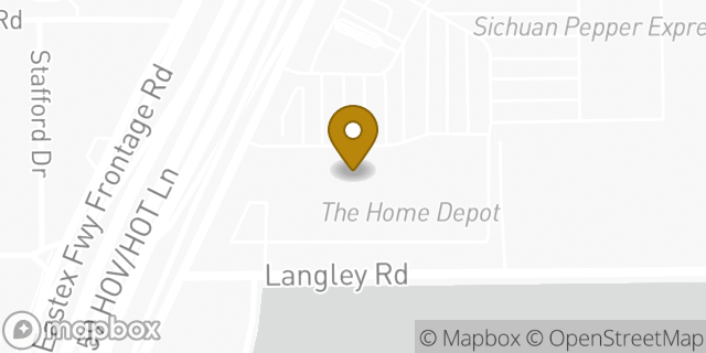 Map showing the location of Penske Truck Rental in Houston, TX 77093