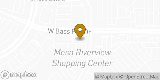 Map showing the location of Subway in Mesa, AZ 85201
