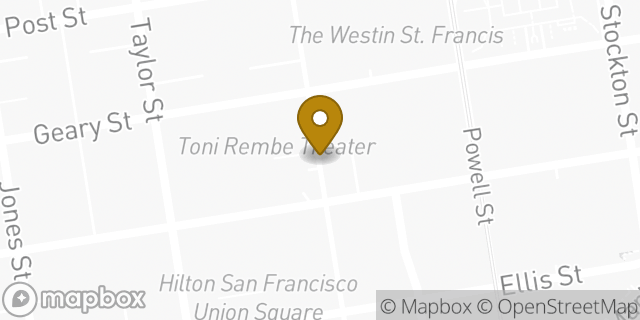Map showing the location of Hertz in San Francisco, CA 94102