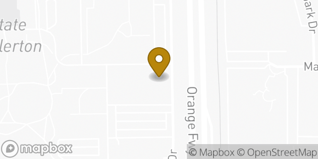 Map showing the location of Amazon Locker - Christie in Fullerton, CA 92831