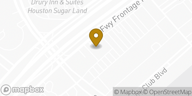 Map showing the location of Subway in Sugar Land, TX 77478