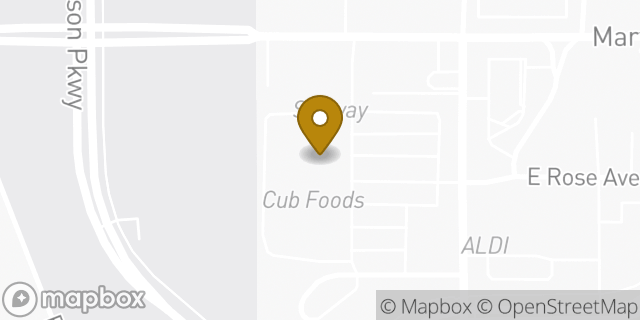 Map showing the location of Amazon Locker - Miyoshi in Saint Paul, MN 55106