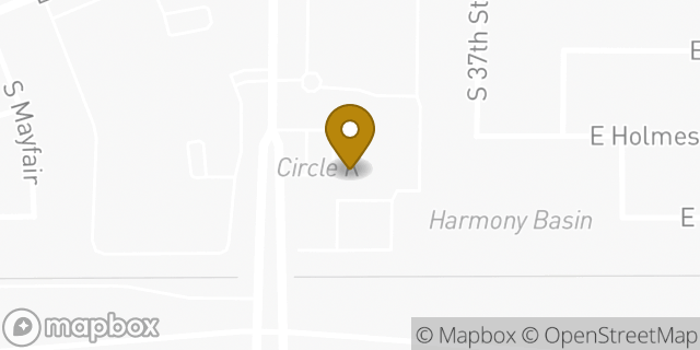 Map showing the location of Amazon Locker - Abundio in Mesa, AZ 85204