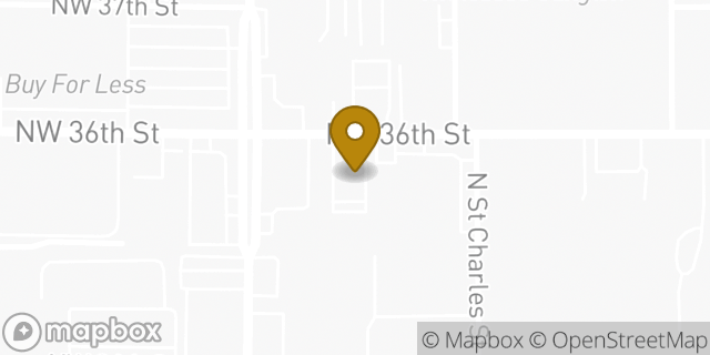 Map showing the location of NW 36th & MacArthur in Oklahoma City, OK 73122
