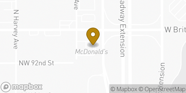 Map showing the location of McDonald's in Oklahoma City, OK 73114