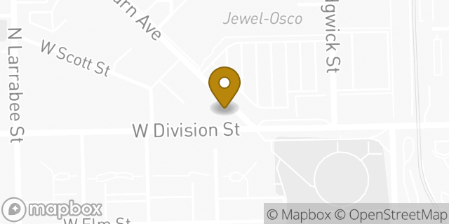 Map showing the location of Chase Bank in Chicago, IL 60610