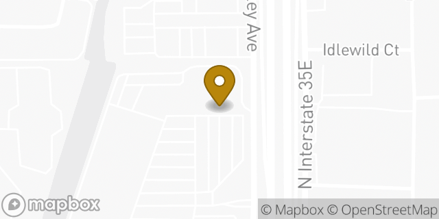 Map showing the location of Amazon Locker - Ord in Desoto, TX 75115