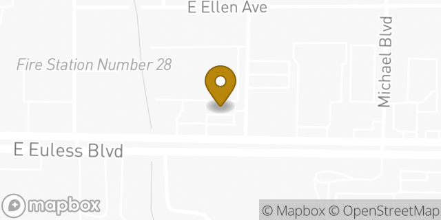 Map showing the location of Amazon Locker - Hangout in Hurst, TX 76053