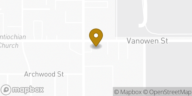 Map showing the location of Amazon Locker - Nazzareno in Van Nuys, CA 91406