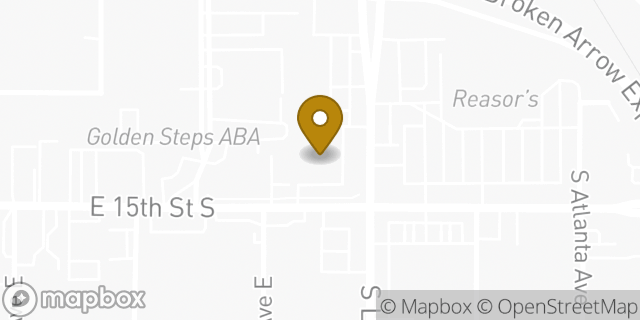 Map showing the location of Walgreens in Tulsa, OK 74104