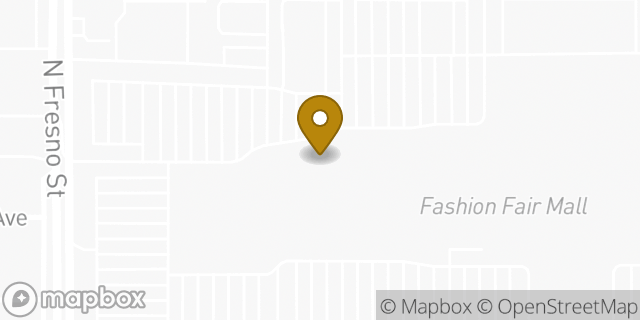 Map showing the location of Sunglass Hut in Fresno, CA 93710