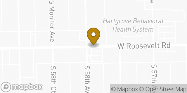 Map showing the location of Dunkin' Donuts in Cicero, IL 60804