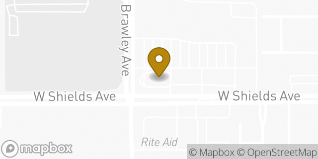 Map showing the location of McDonald's in Fresno, CA 93722
