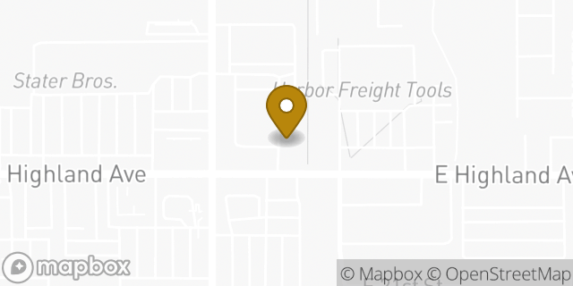 Map showing the location of Subway in San Bernardino, CA 92404