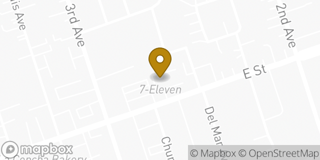 Map showing the location of Amazon Locker - Tarrant in Chula Vista, CA 91910