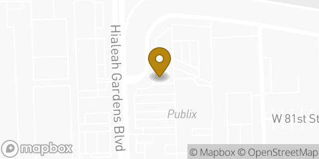 Map showing the location of McDonald's in Hialeah, FL 33018